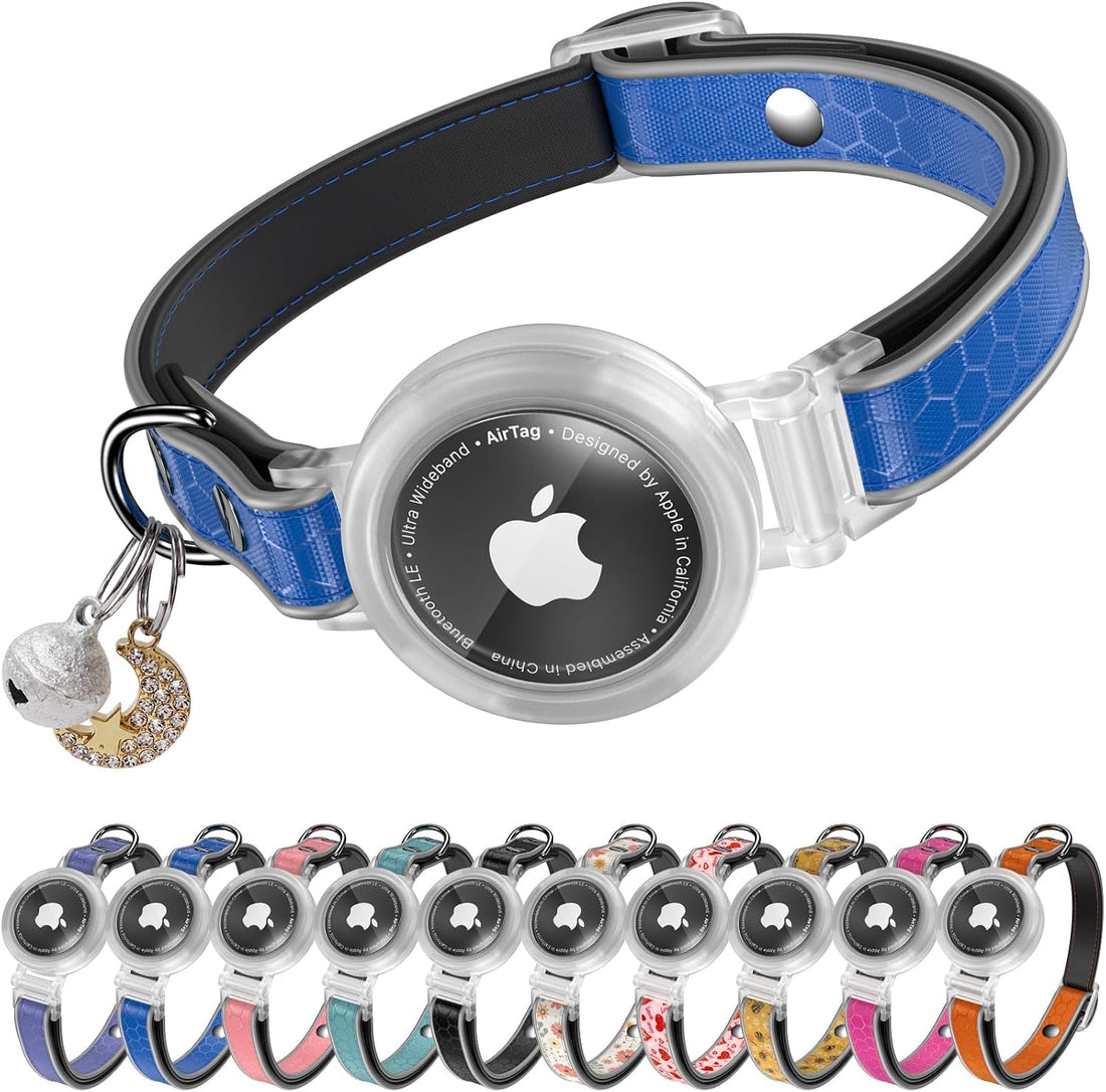 Airtag Cat Collar, Reflective Breakaway Cat Collar with Airtag Holder
