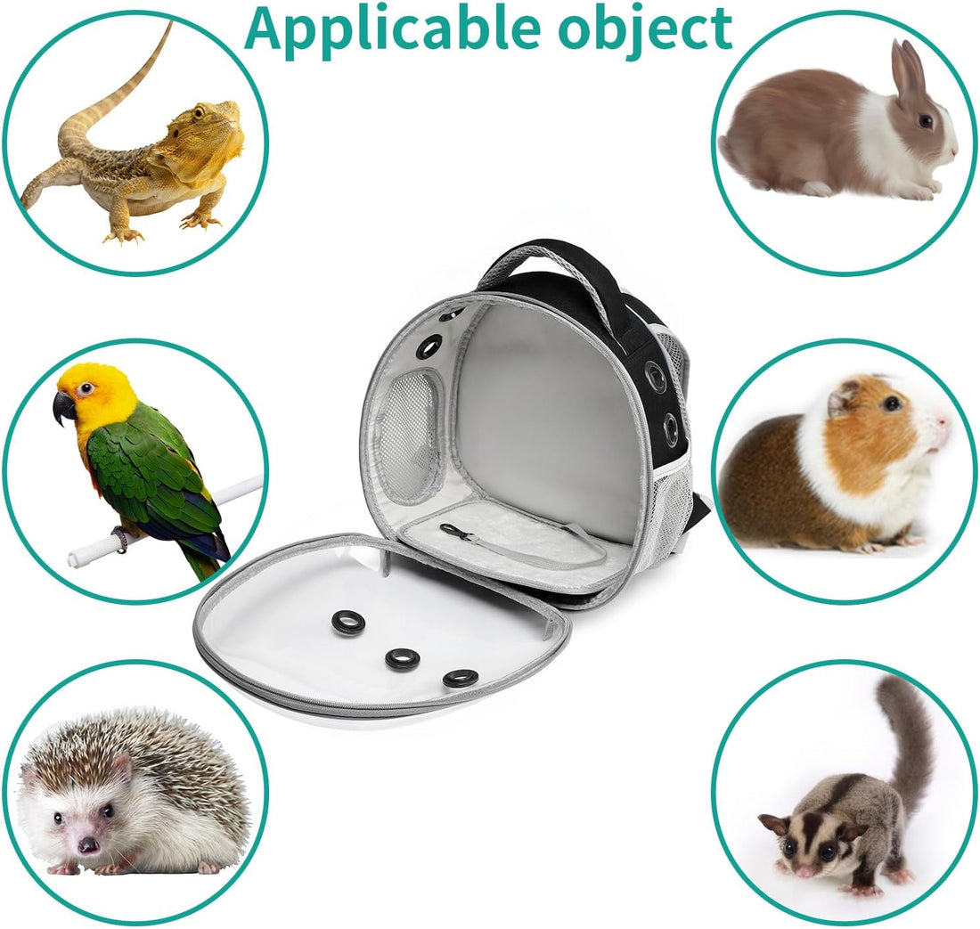 Portable Travel pet Backpack Carrier Hamster Bag Guinea Pig Bird