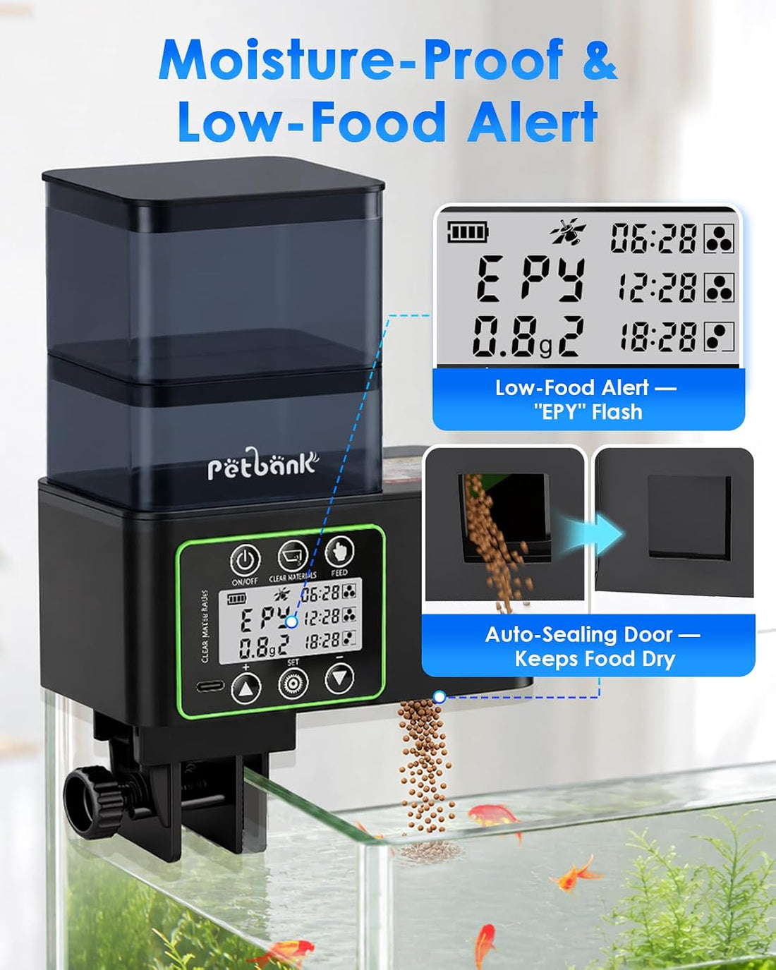 Automatic Fish Feeder for Aquarium Gifts for Fish Lovers Travelers