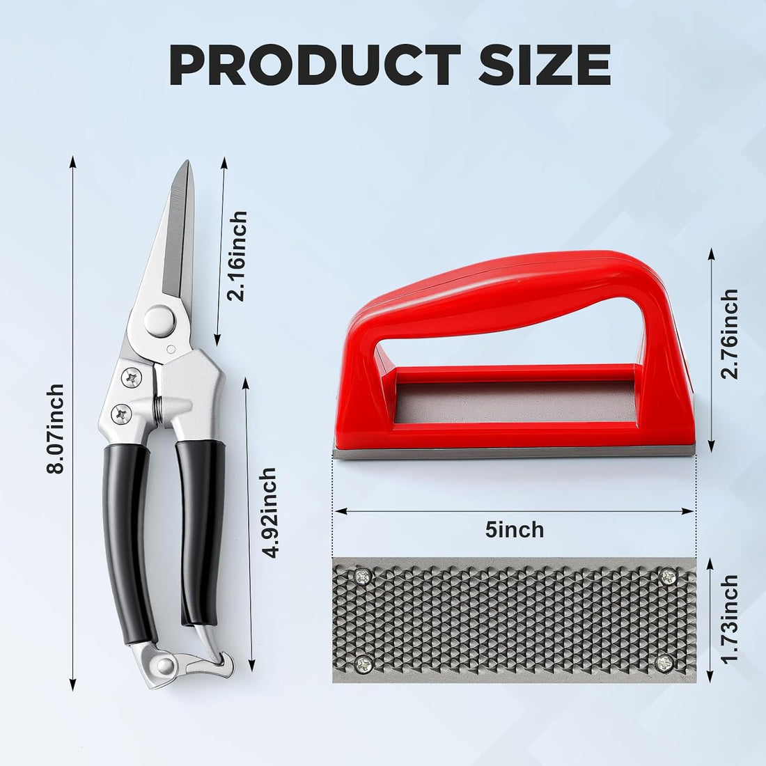 Goat Hoof Trimmers Shears Kit with Rasp, Sheep Care Tool Red Black