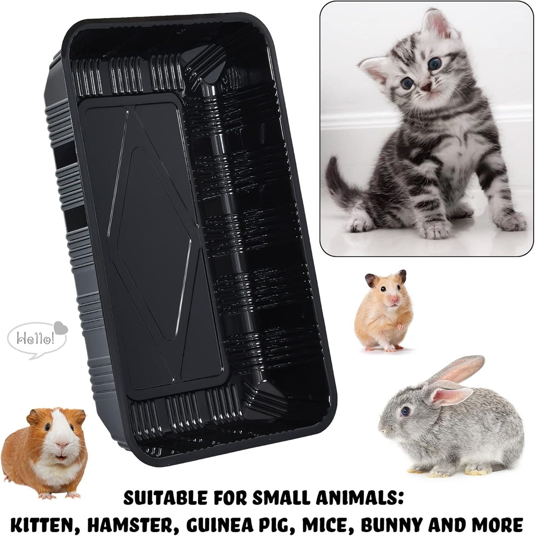 Tessco for you 15 Pcs Disposable Plastic Litter Box for Cats