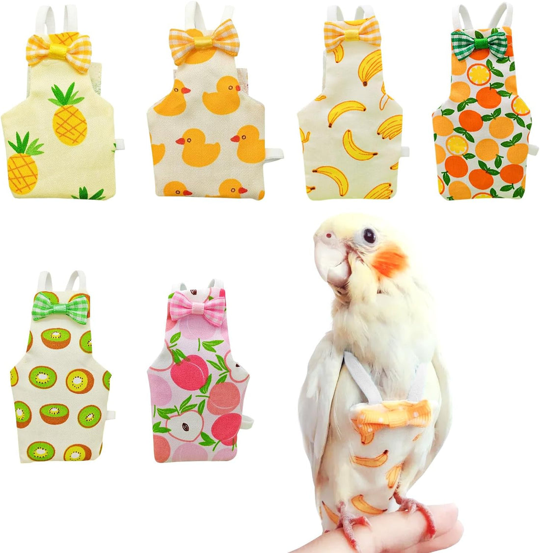 6 Pcs Bird Diapers FAURAPMNG Parrot Nappy Flight Suit Reusable
