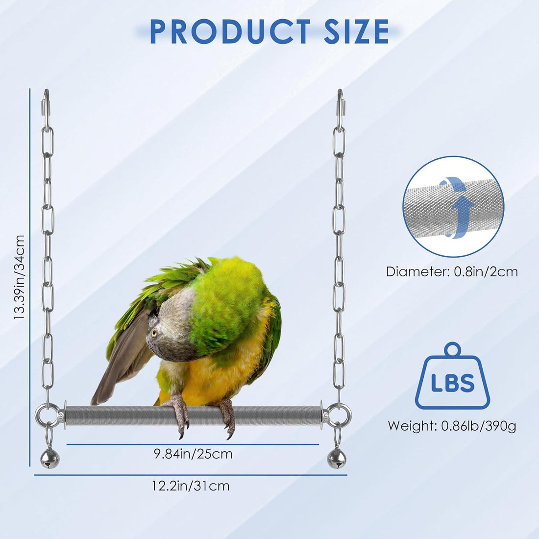 DBNESS Stainless Steel Large Bird Swing