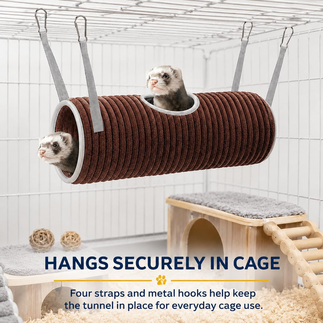 Ferret Rat Hammock Hamster Hanging Tunnels Tubes for Cage