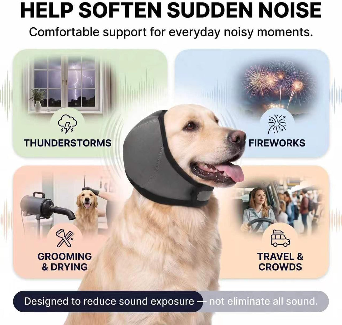 Dog Ear Covers for Noise: Fireworks Thunder Protection Dog Earmuffs