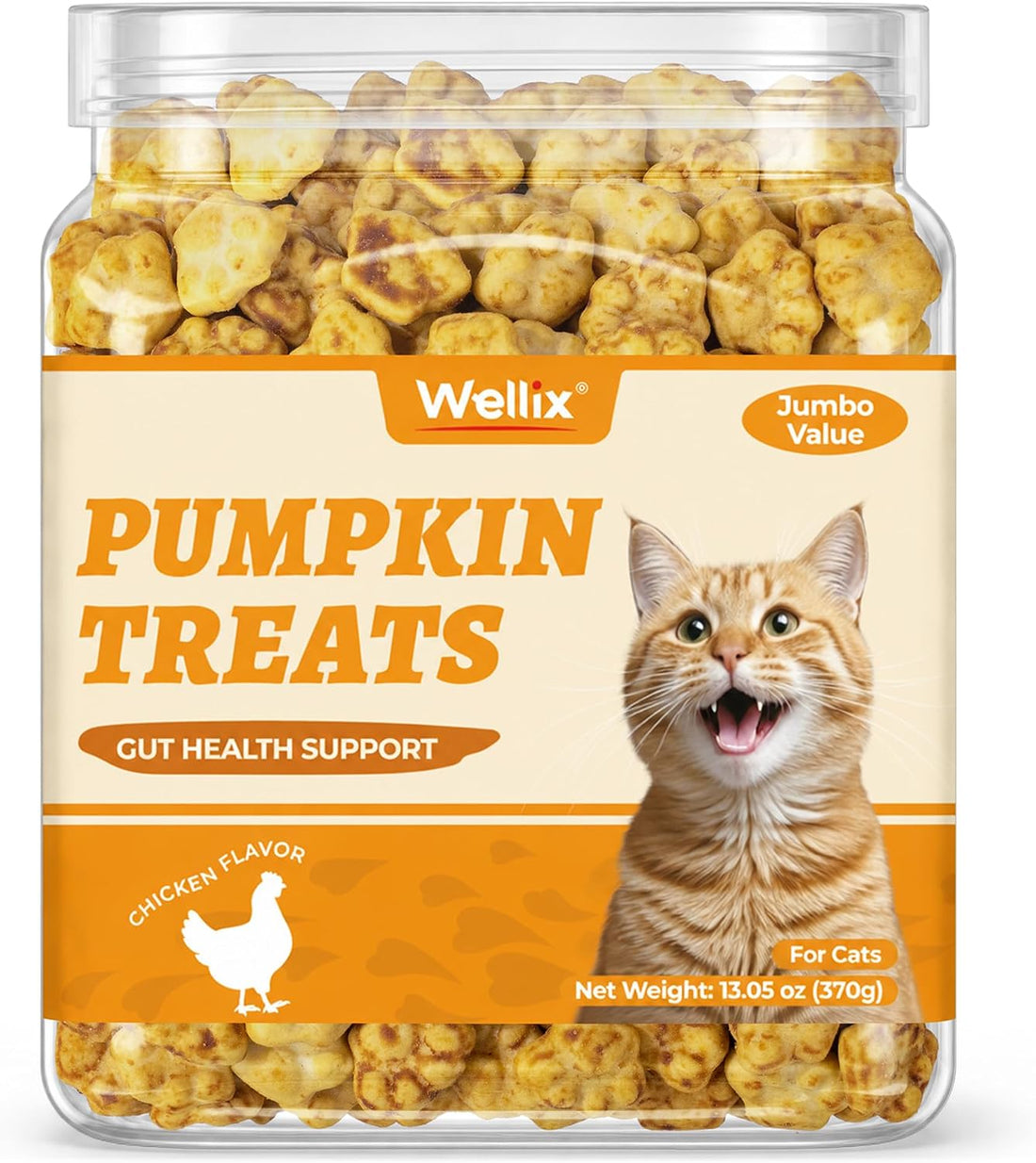Wellix 13.05 oz Catnip Treats for Cats for Digestive Support