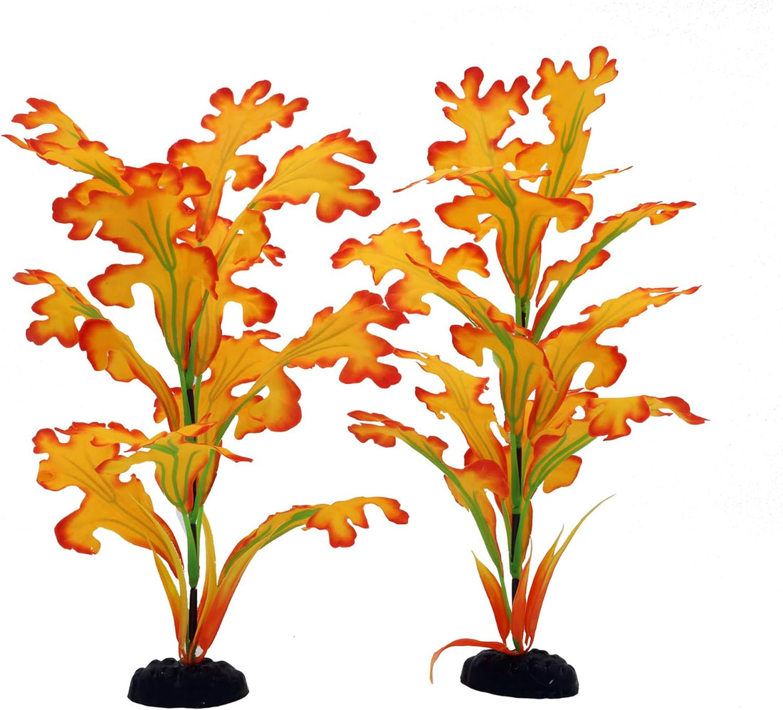 2-Pack 12 Inch Aquarium Silk Aquarium Plants, Artificial Plastic Plant