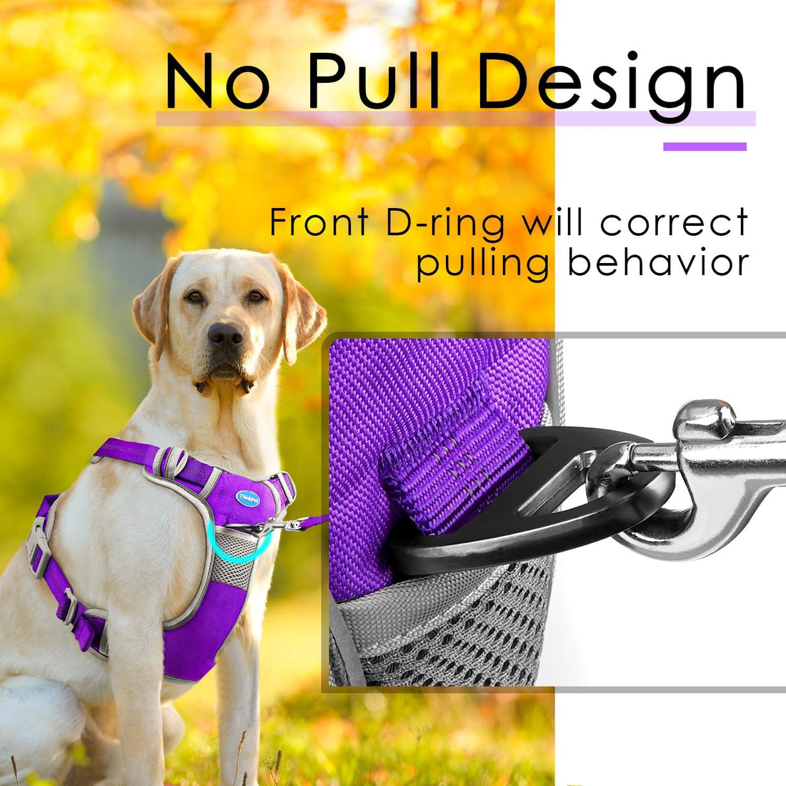 ThinkPet No Pull Harness Breathable Sport Harness with Handle-Dog