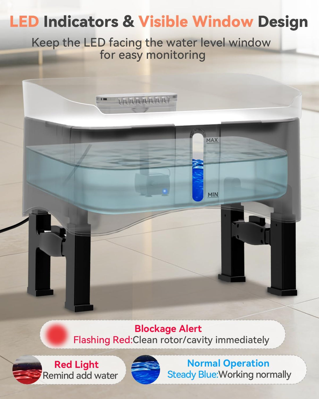 UPSKY 11L Elevated No-Spill Dog Water Fountain with 4 Adjustable