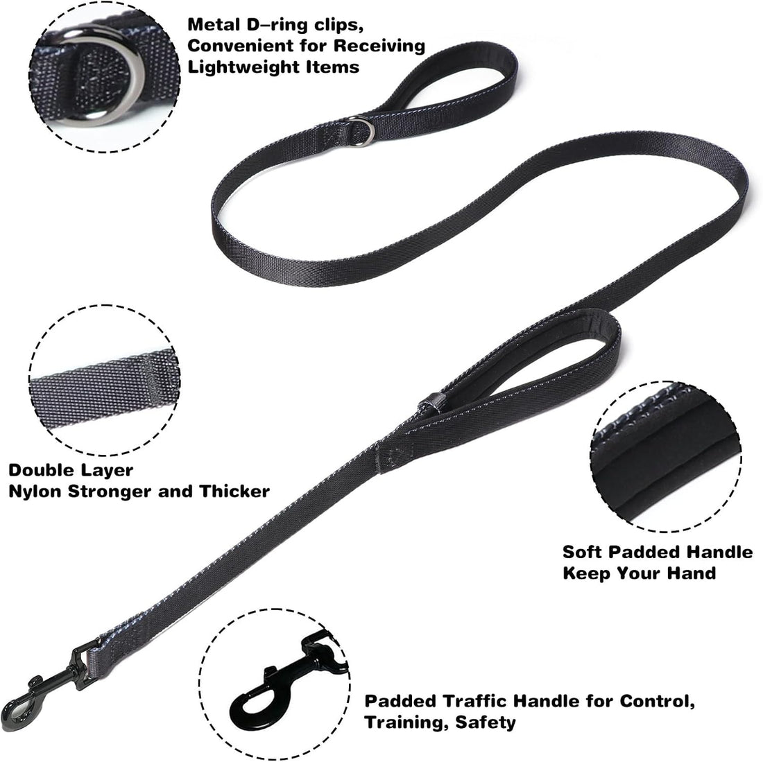 Prong Collar for Dogs,Dog Training Collar with One Training Leash