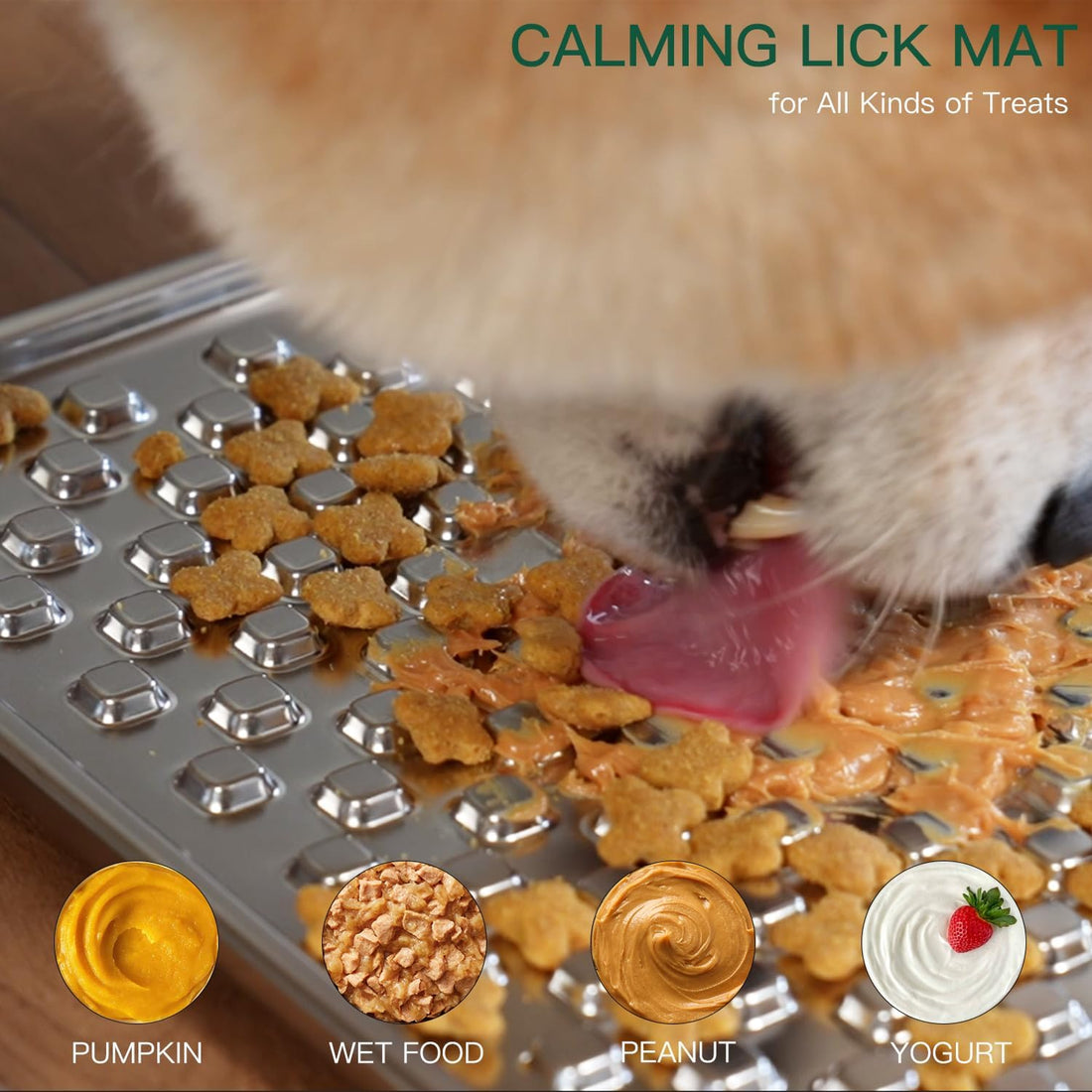 Lick Mat for Dogs & Cats, Double-Wall Stainless Steel