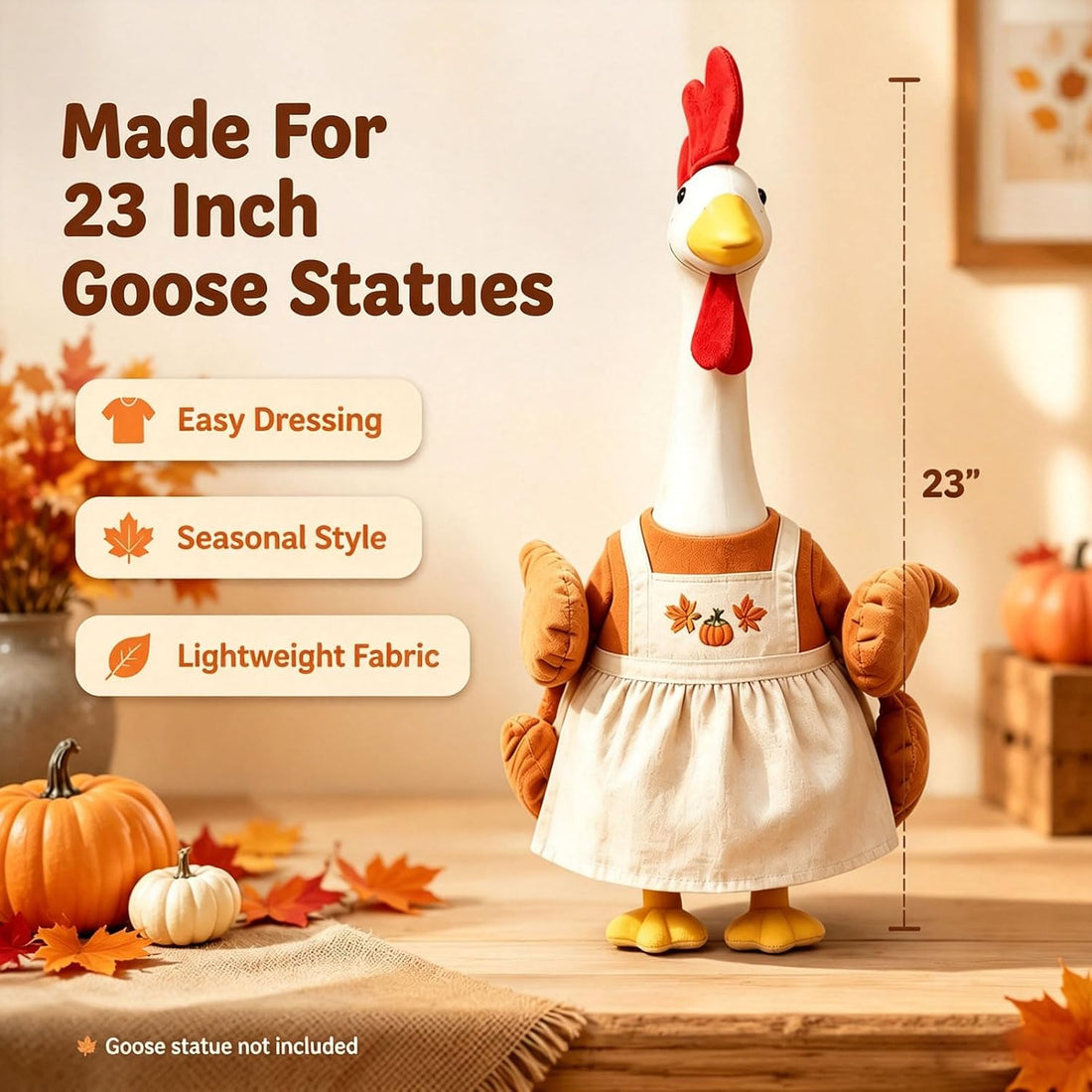 Turkey Porch Goose Outfit Fall Thanksgiving Costume for 23" Harvest