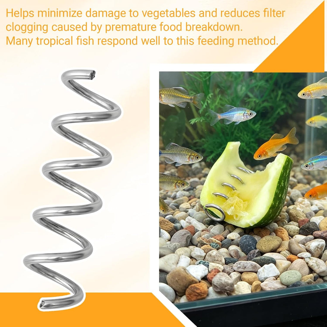Stainless Steel Sinking Feeder – Aquarium Feeder – 2 Pcs
