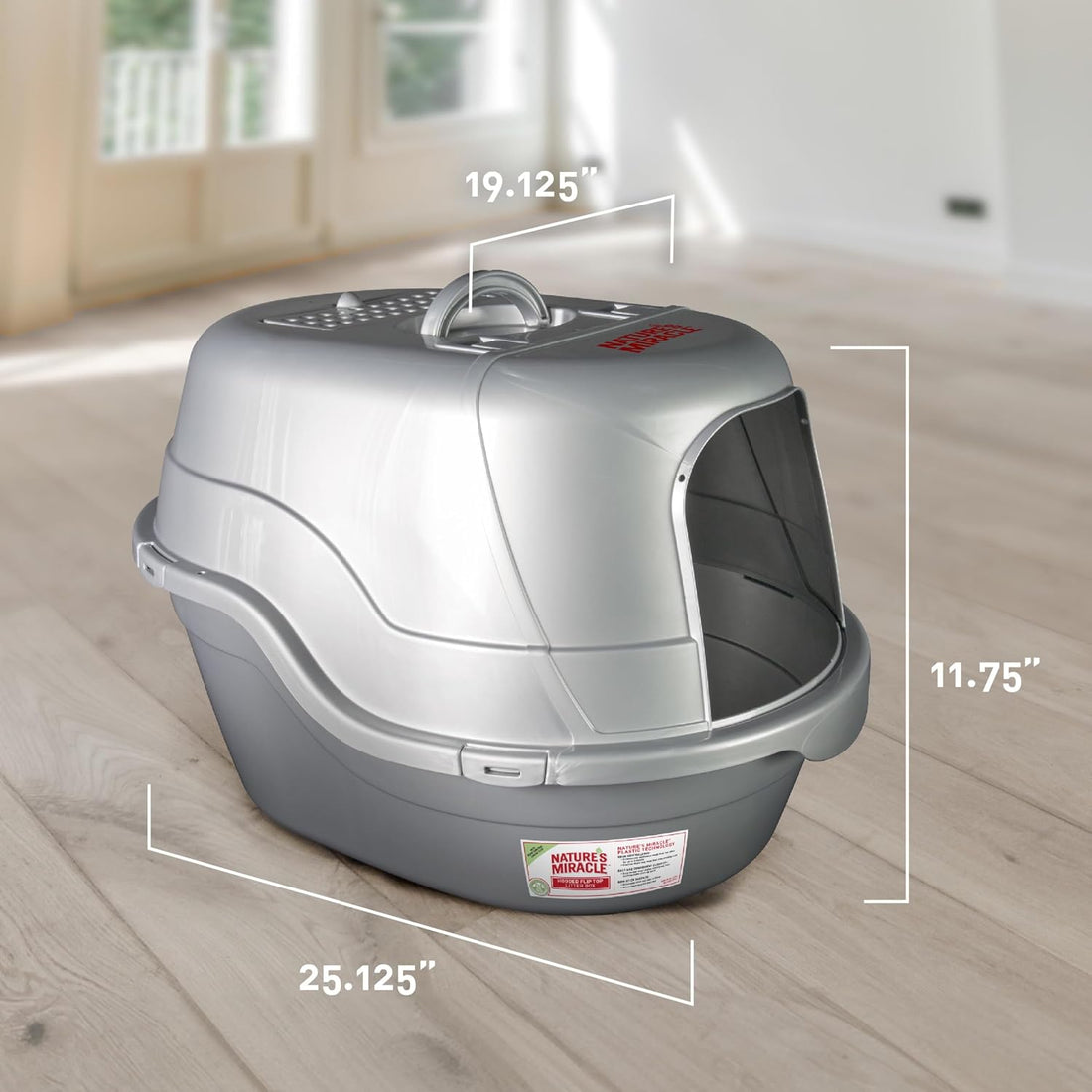 Nature’s Miracle Hooded Flip Top Litter Box for Cats