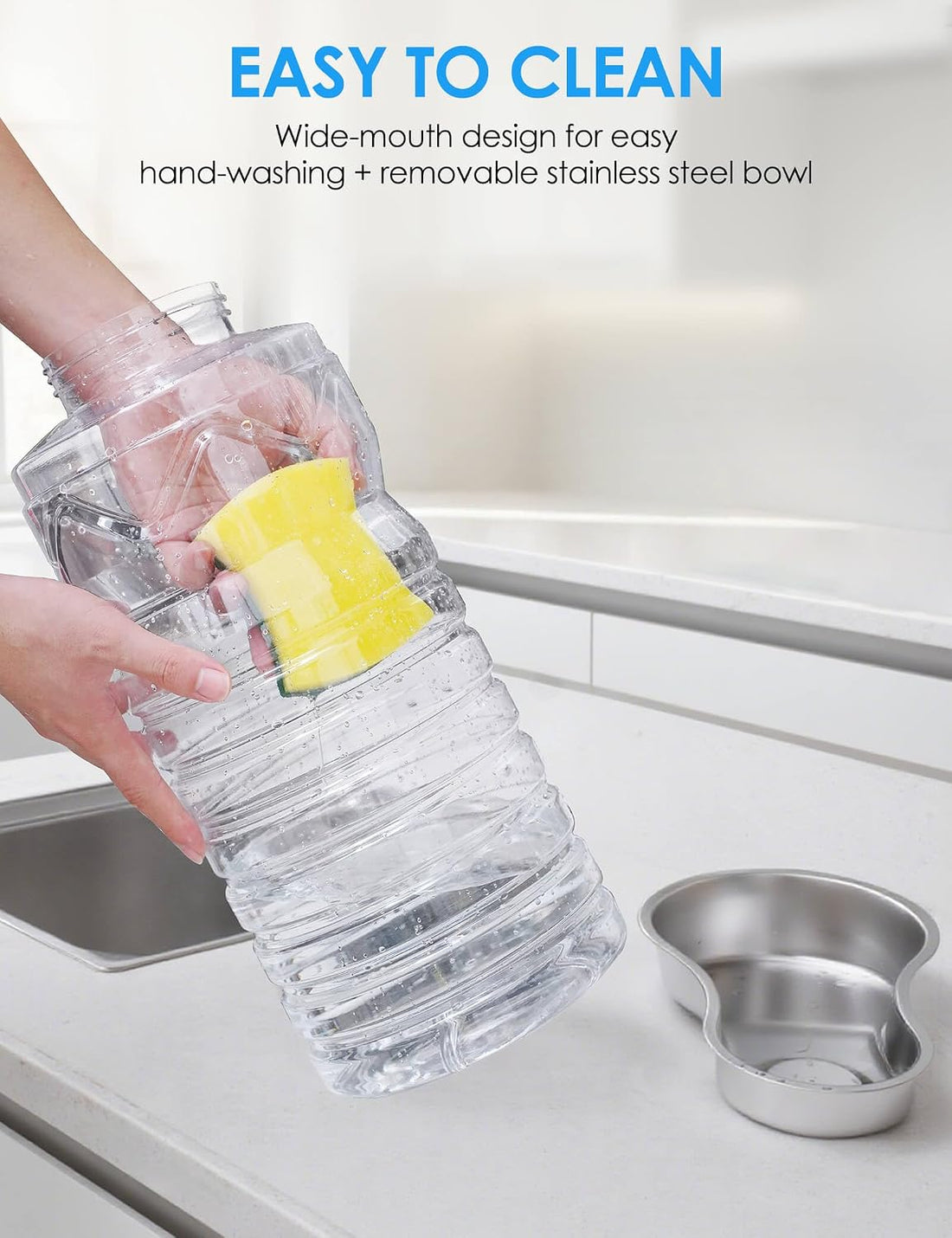 Heouvo 2.5 Gallon Automatic Dog Water Dispenser【Wide Mouth for Easy
