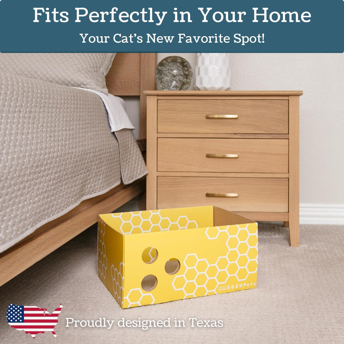 No-Mess Cardboard Cat Scratcher Box