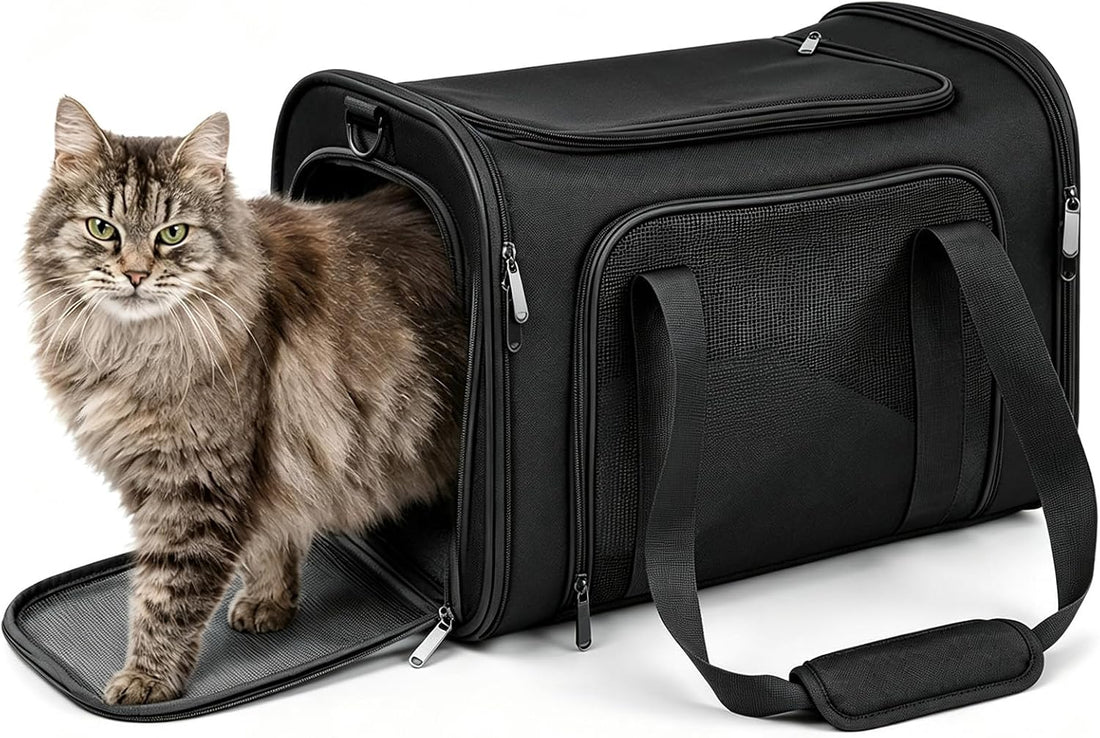 COZPAW Large Cat Carrier Soft‑Sided for Cats & Dogs Up to 25 Lbs