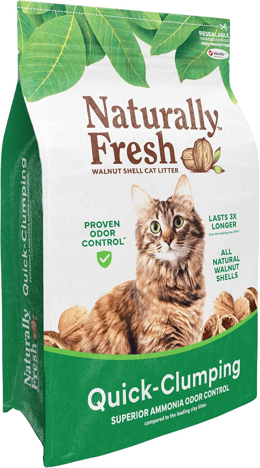 Naturally Fresh Cat Litter Made from Walnut Shells, Quick-Clumping