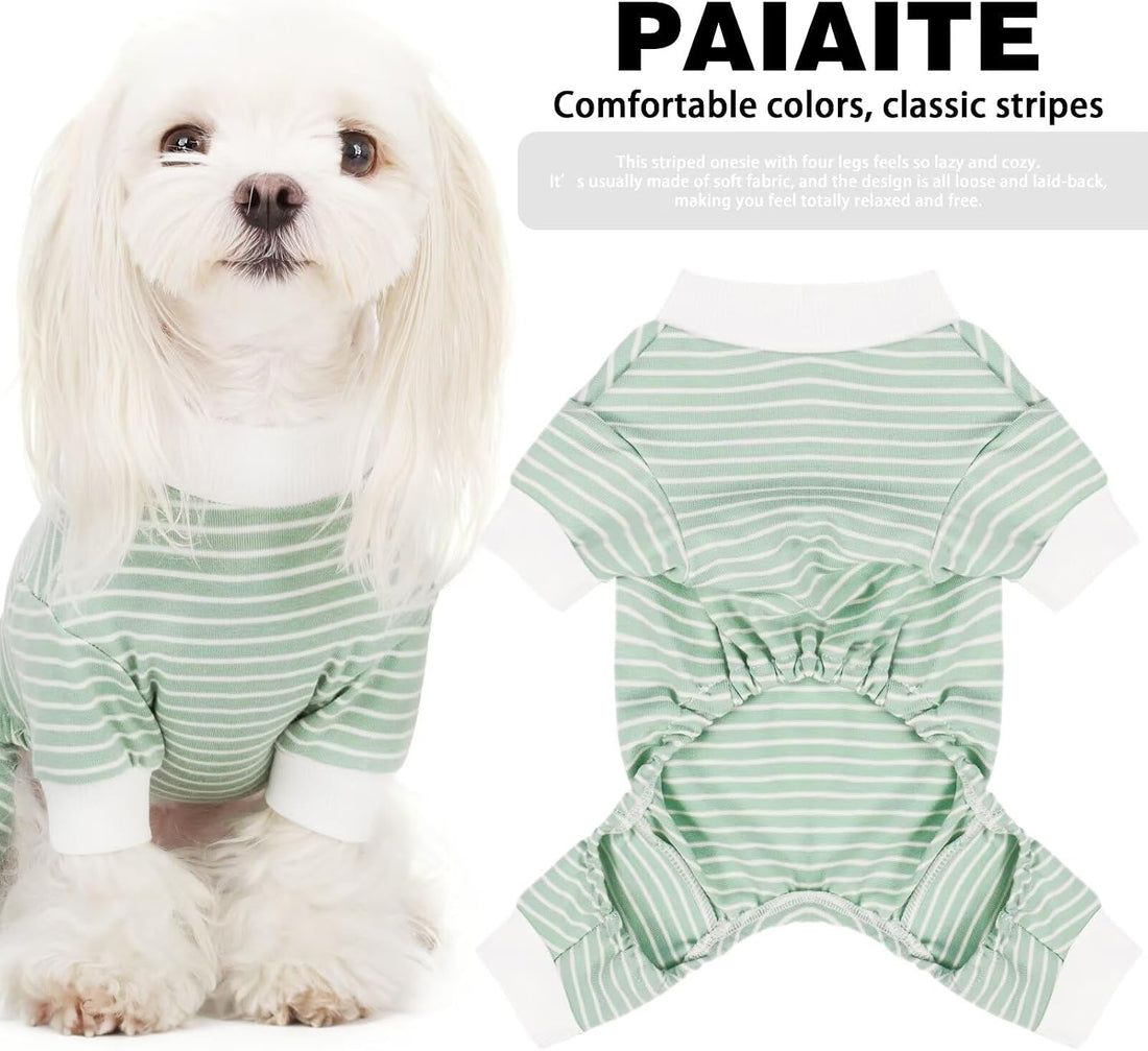 Paiaite Blue Striped Dog Pajamas