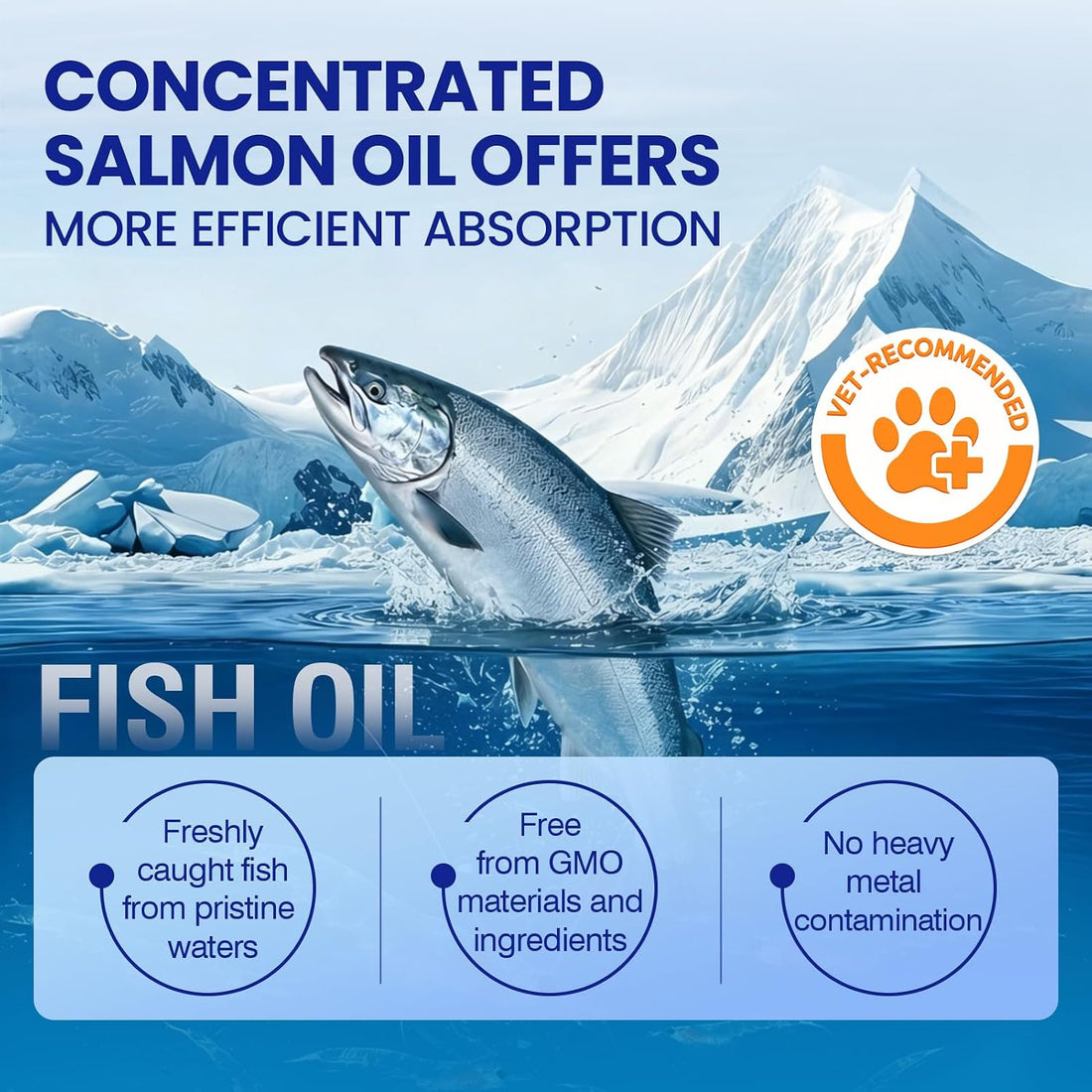 Omega 3 Skin and Coat Supplement for Dogs 200 Chews Dog Fish Oil