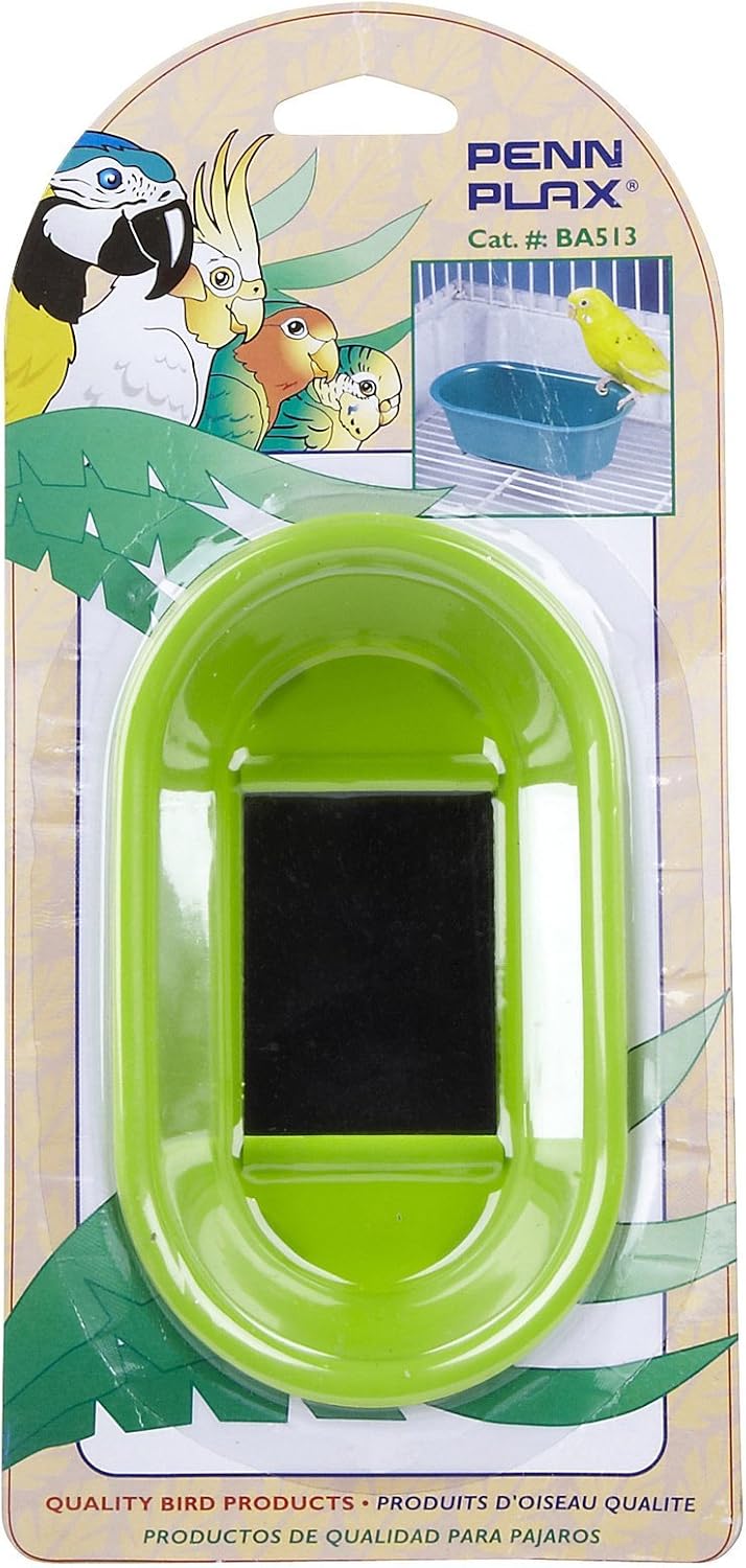 Penn-Plax Bird Bath with Mirror -Engaging Cage Accessory 5.75