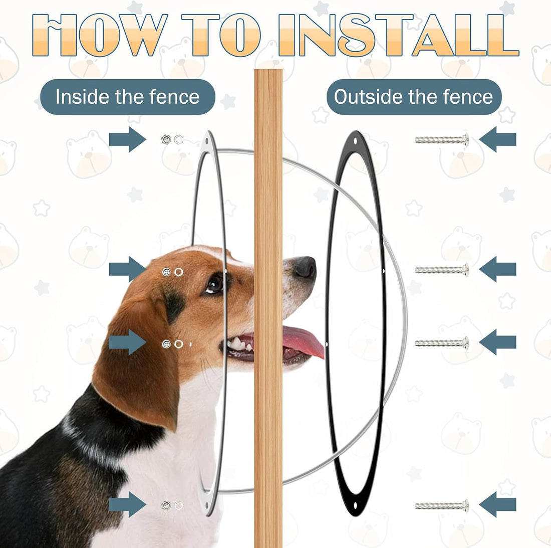 Hamiledyi 2 Pack Dog Fence Window