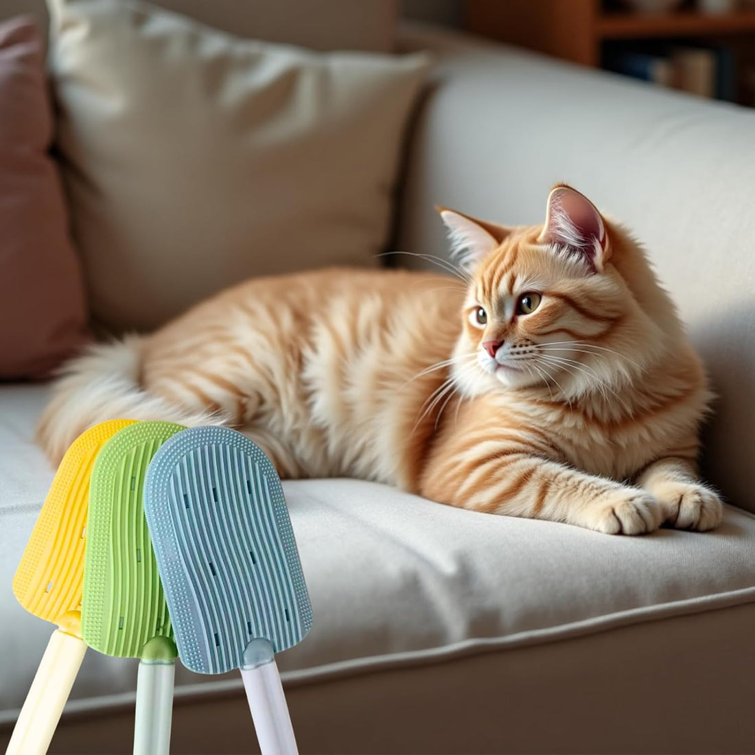Soft Cat Brush,Cat Brush for Shedding,Pet Bath Brush(3pcs)