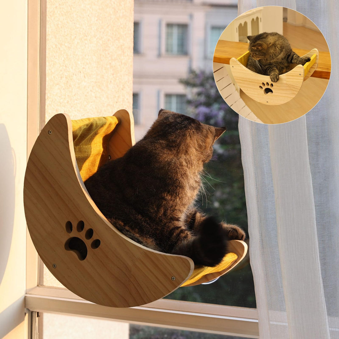Cat Window Perch Hammock Bed with Strong Suction Cups