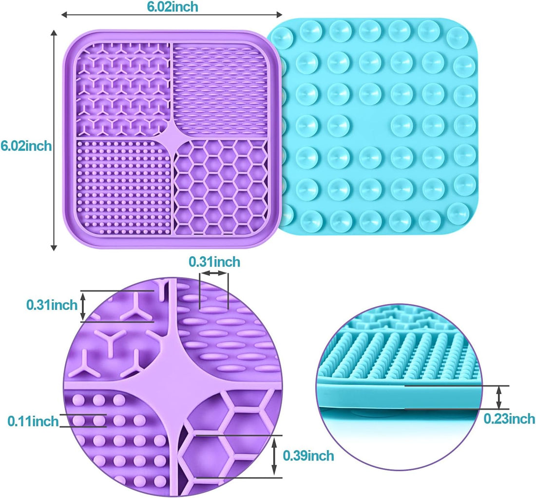 2PCS Licking Mat for Dogs with Suction Cups