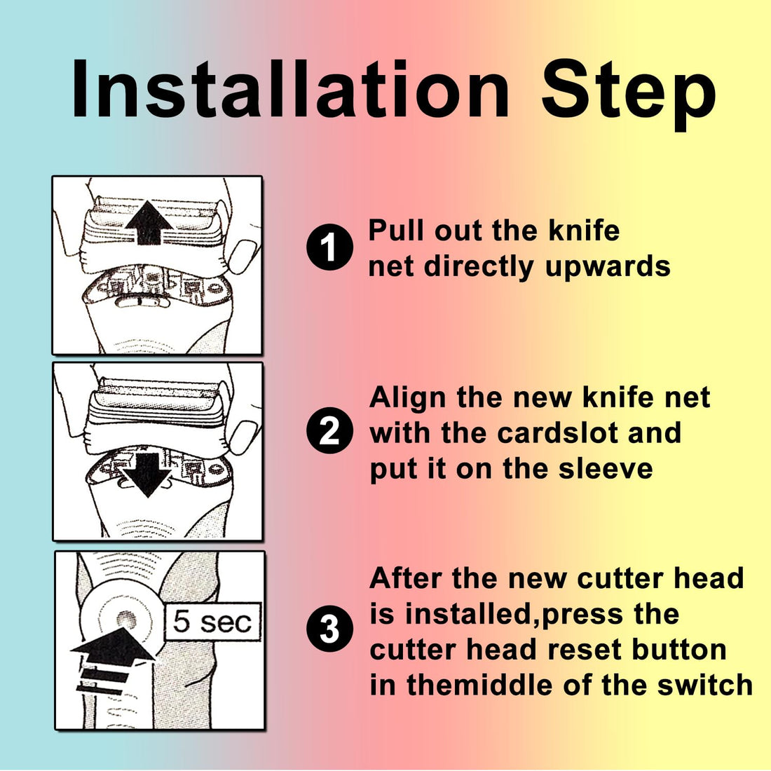 21B Series 3 Electric Shaver Replacement Head Compatible with Braun