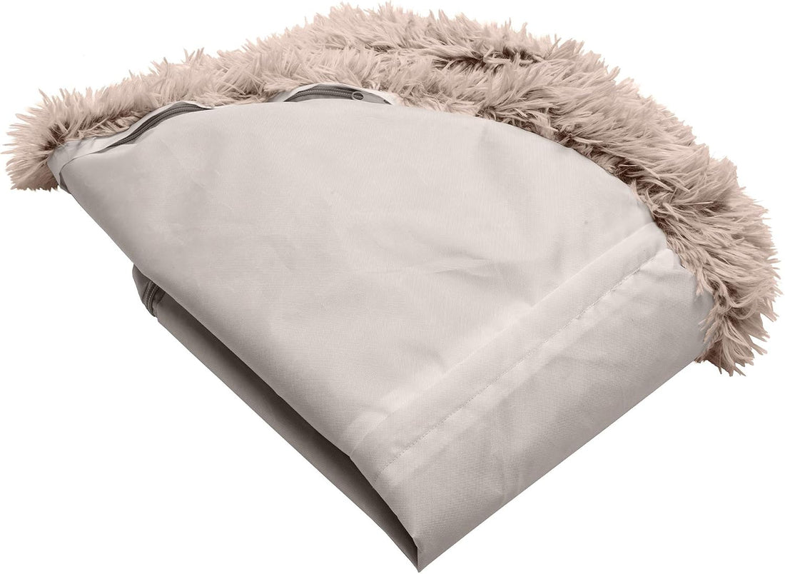 Furhaven Replacement Donut Dog Bed Cover Plush Long Faux Fur Calming