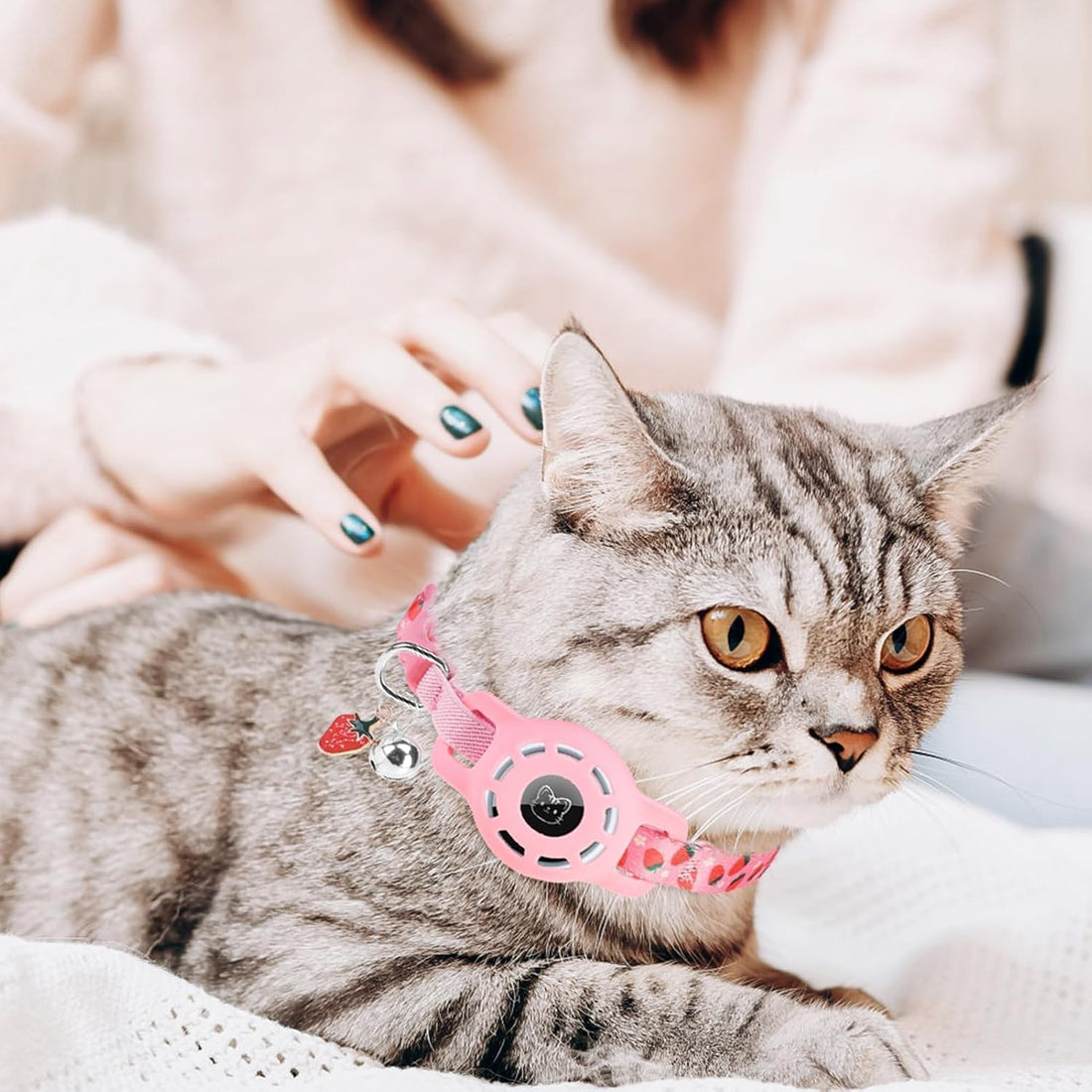 BINGPET AirTag Cat Collar with Bells