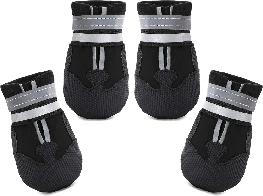 Dimicoo Breathable Dog Boots for Medium Large Dogs,Non-Slip Dog Shoes