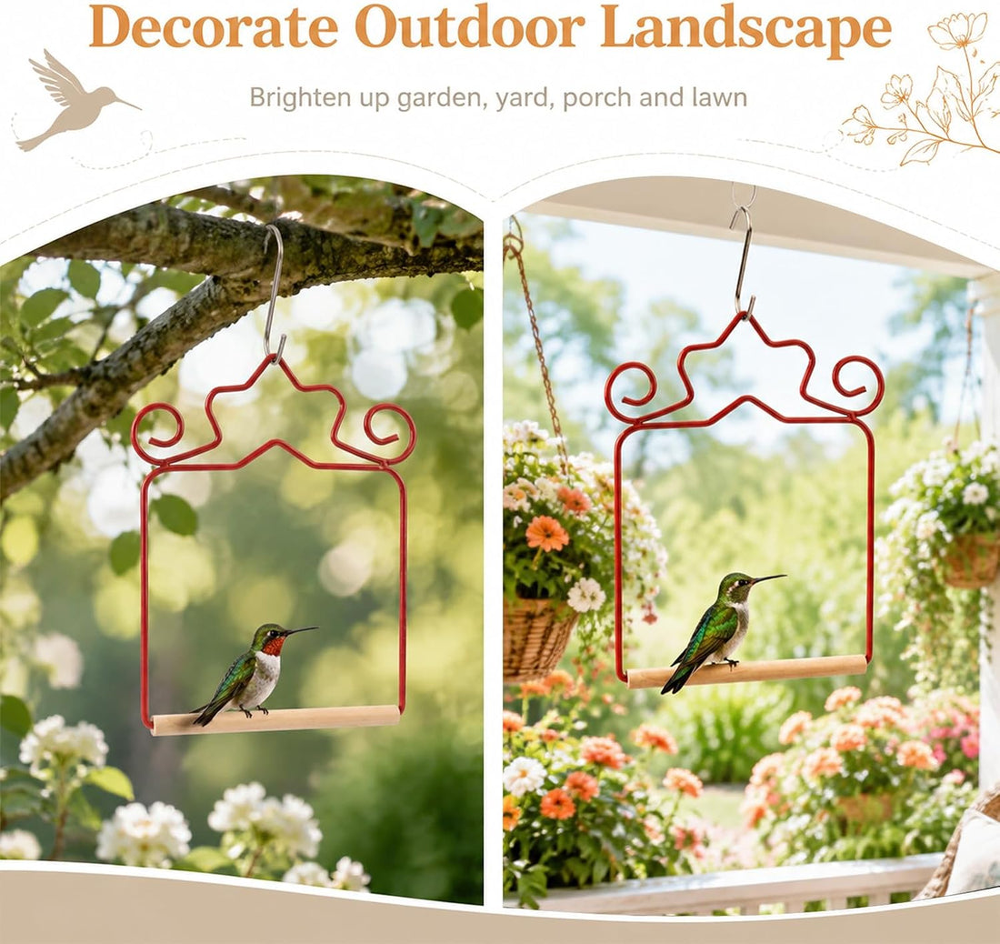 Metal Hummingbird Swing Set of 4