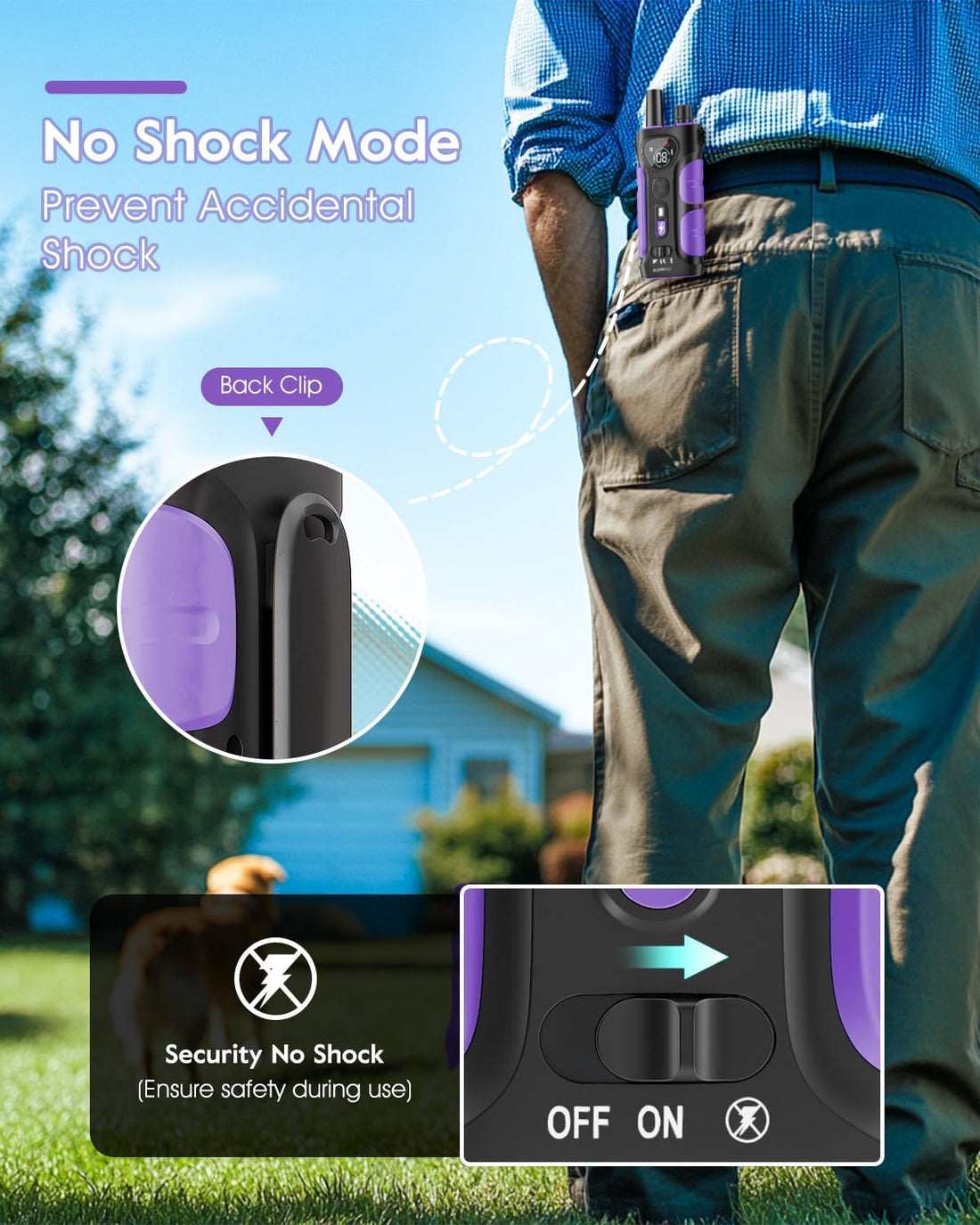SLOPEHILL Dog Shock Collar 2 Dogs,4200FT Dog Training Collar