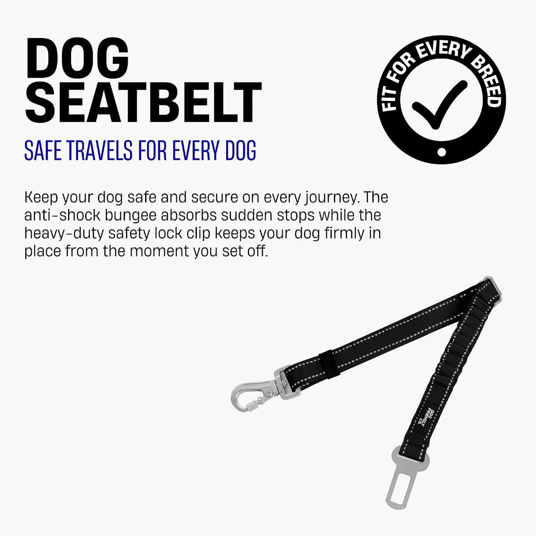 Dog Friendly Co. Dog Seat Belt, Adjustable Car Harness
