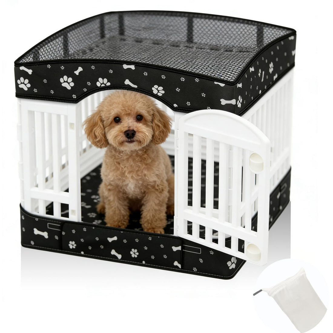 Dog Playpens Cover and Bottom Mat Set,Playpen Not Included