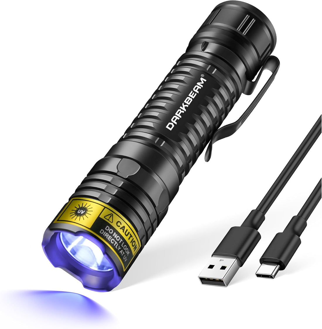 DARKBEAM UV Flashlight 395nm LED Black Light Woods Lamp Ultraviolet
