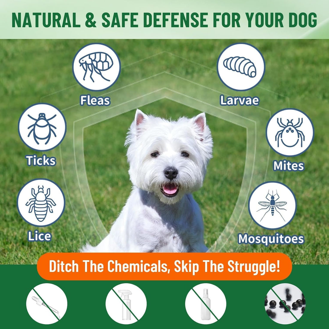 Natural Flea and Tick Prevention for Dogs, Dog Flea Treatment Drops