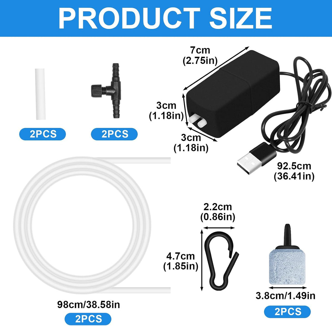 Uncle Yang Aquarium Air Pump 1W Adjustable Quiet Aquarium Aerator