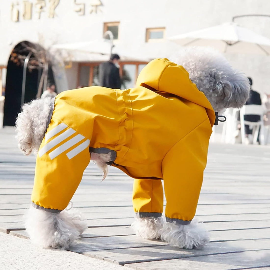 Dog Raincoat, Waterproof Dog Rain Jacket with Hood