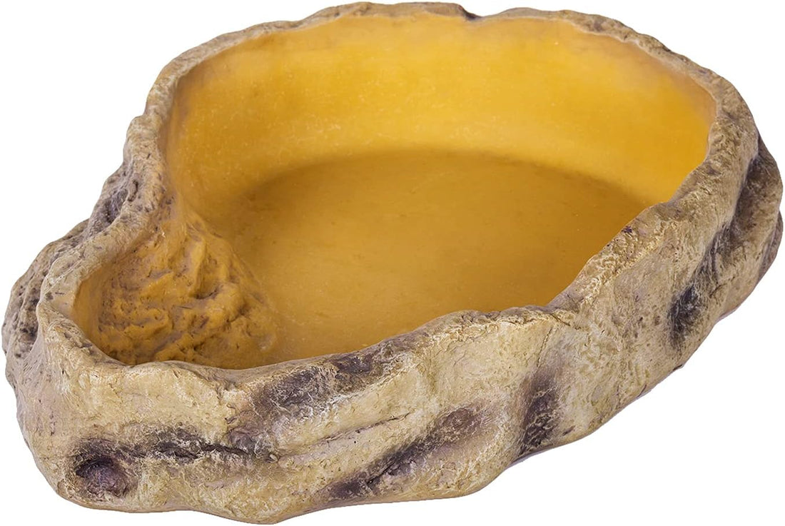 REPTIZOO Reptile Water Bowl Terrarium Water Dish Food Feeding Bowl