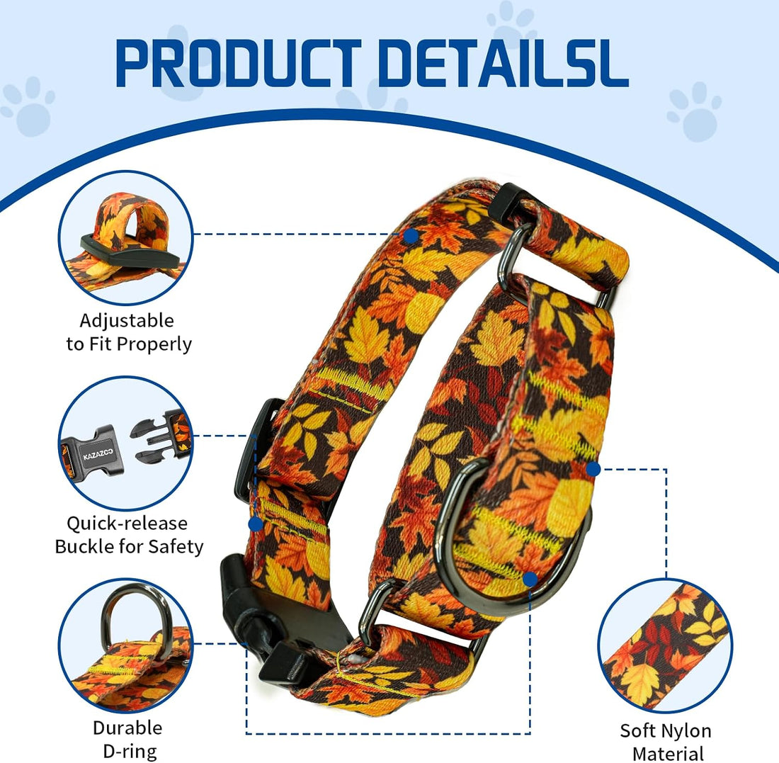 Kazazoo Martingale Collar for Dogs with Quick Release Buckle