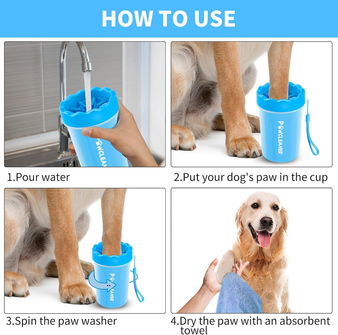 Professional 7 in 1 Dog Paw Cleaner for Dogs & Cats