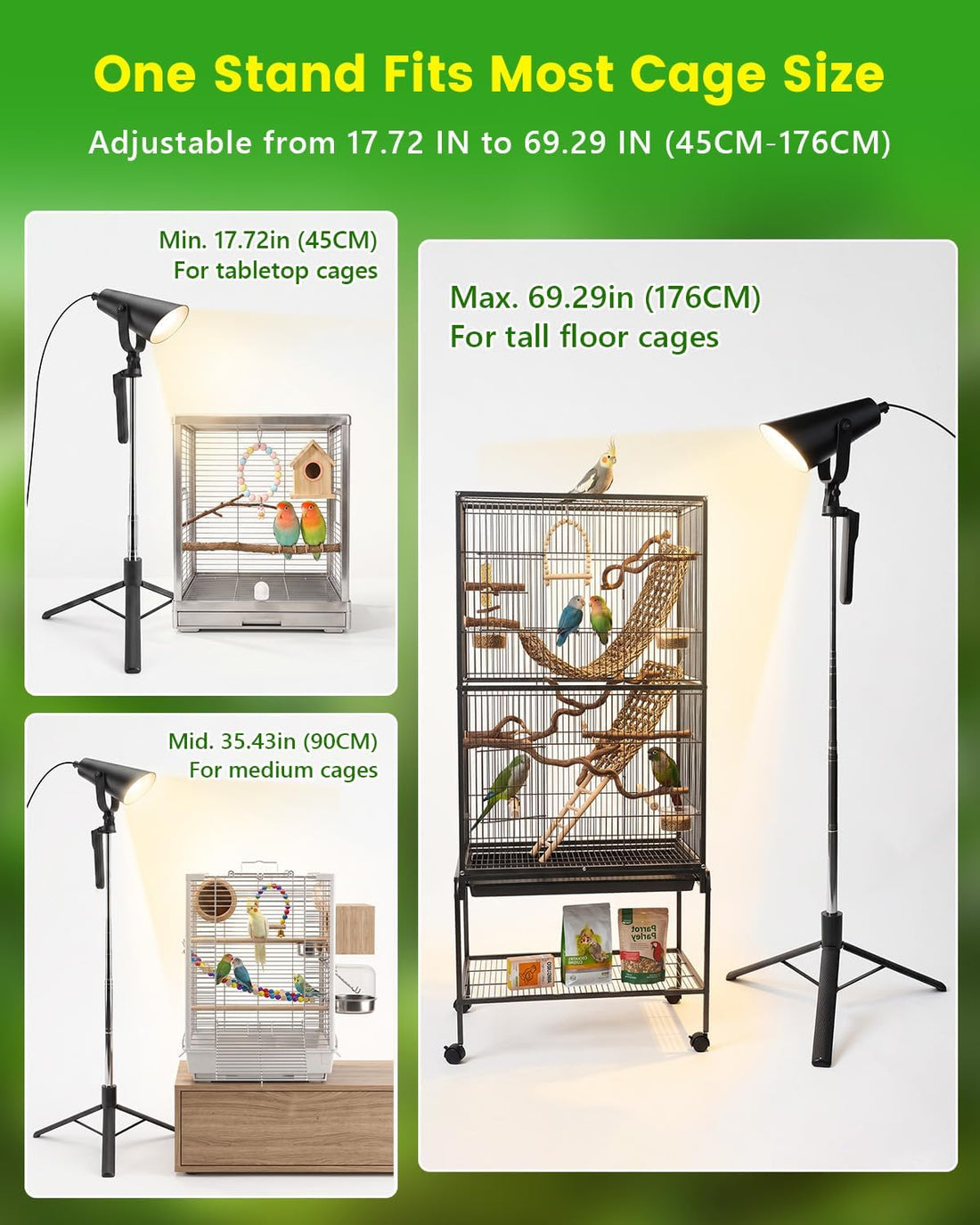 UVB 2.4 Bird Light with Adjustable Tripod Stand