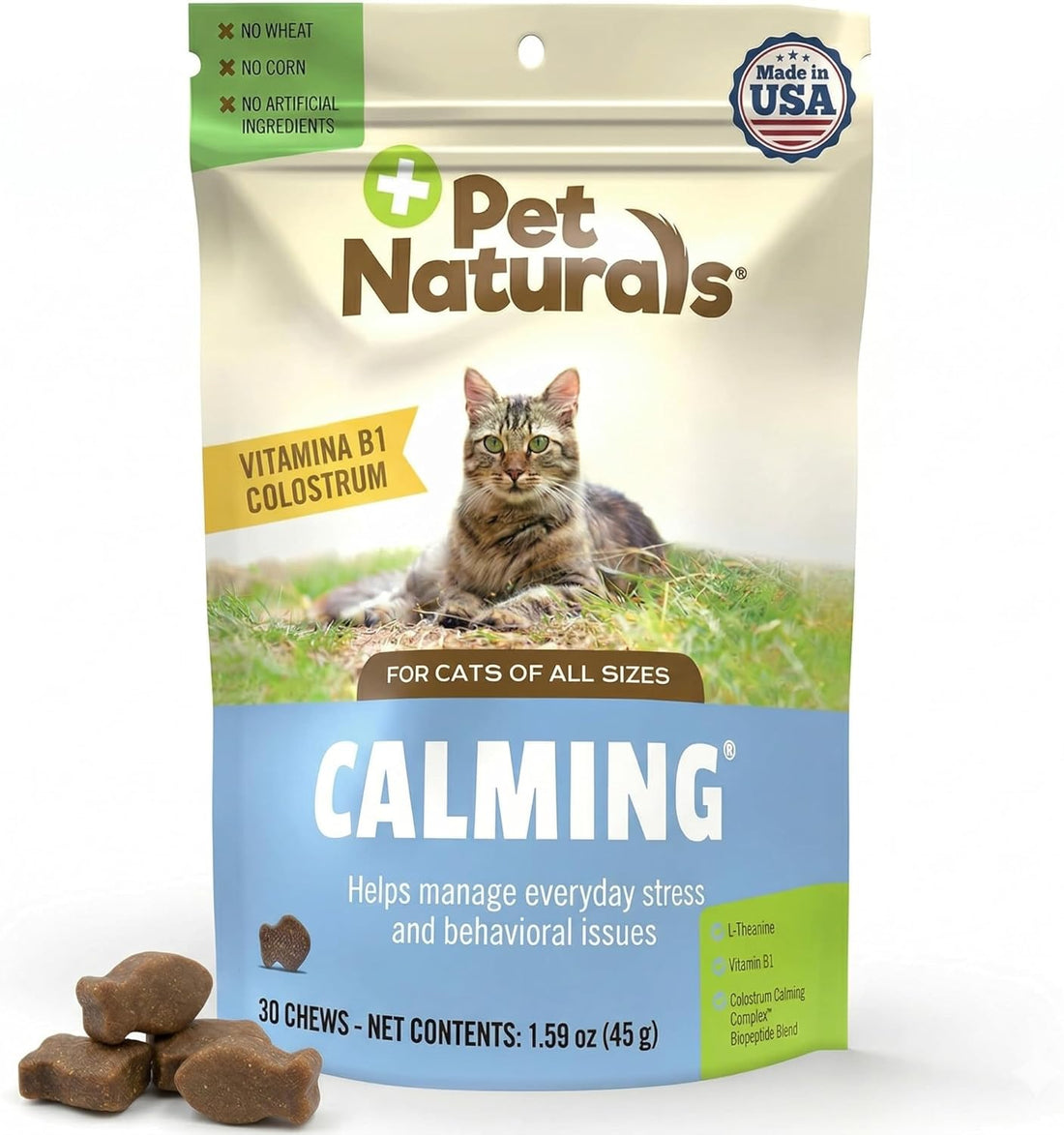 Pet Naturals Calming Chews for Cats, Chicken Flavor, 30 Count