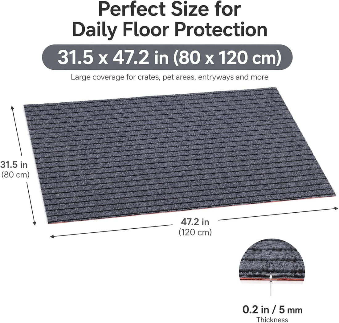 47"x32" Dog Crate Mat, Waterproof Non-Slip Washable Kennel Floor