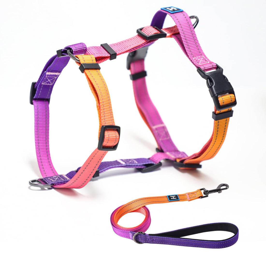 Roses&Poetry Dog Harness with Leash, No Pull Adjustable Harness Leash