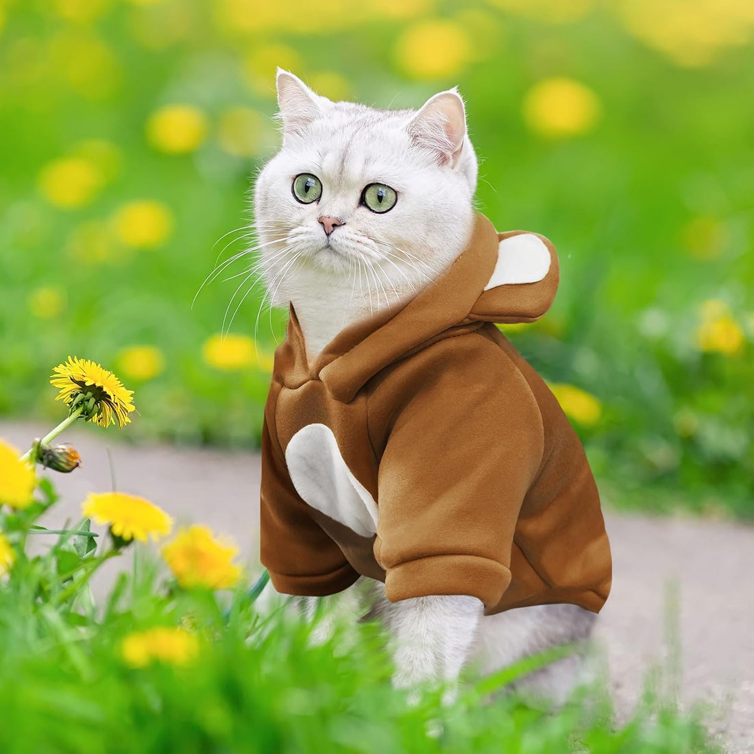 HRTTSY Small Dog Hoodie Soft Warm Fleece Fall Winter Dog Clothes Cute