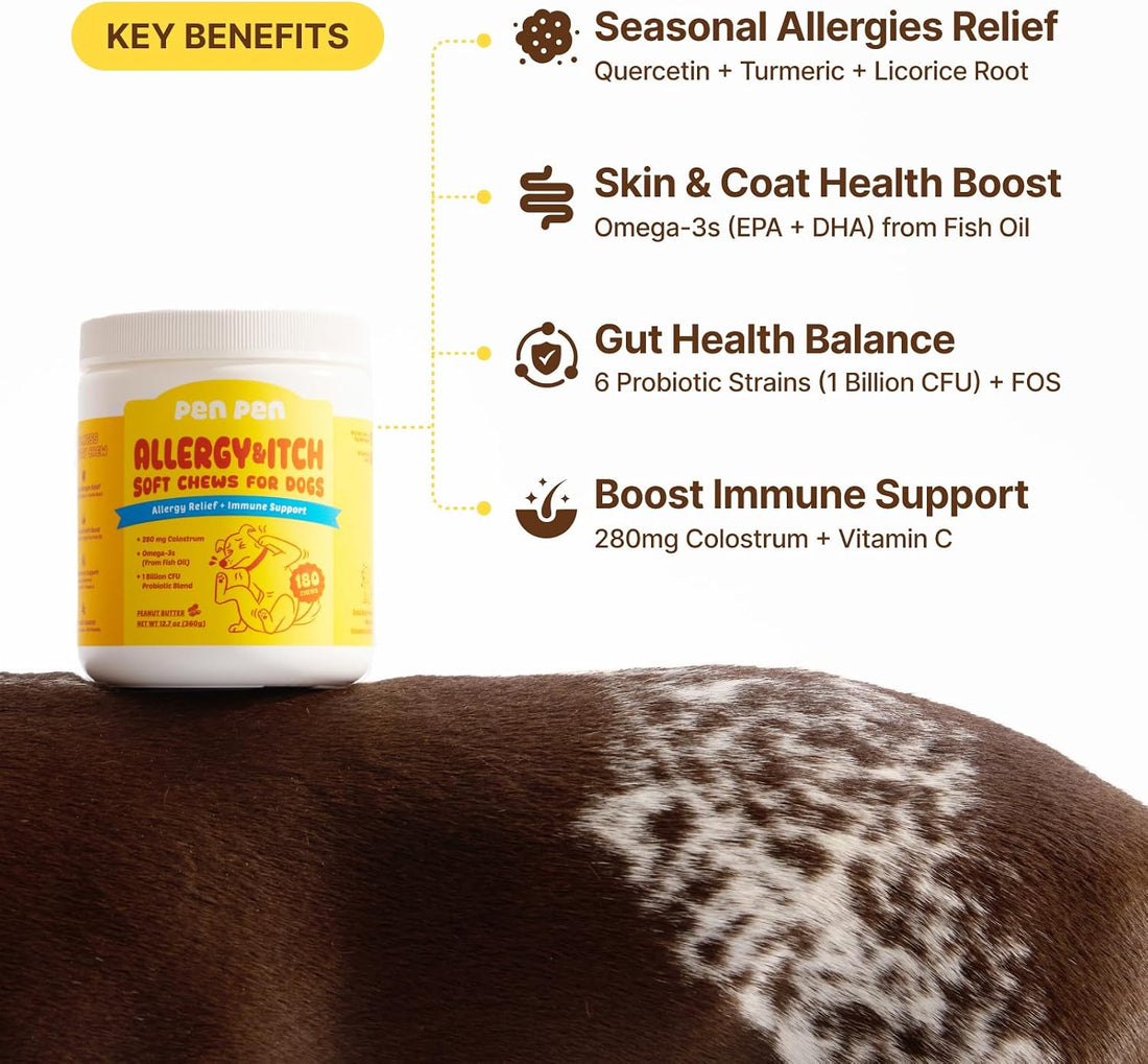 PENPEN Dog Allergy Chews - Anti-Itch & Itchy Skin Support for Dogs